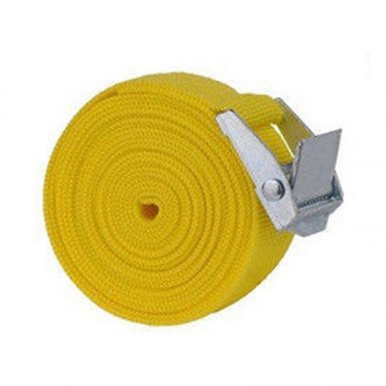 2M Car Tension Rope Tie Down Strap Travel Baggage Belt Climbing Bag Belt With Alloy Buckle