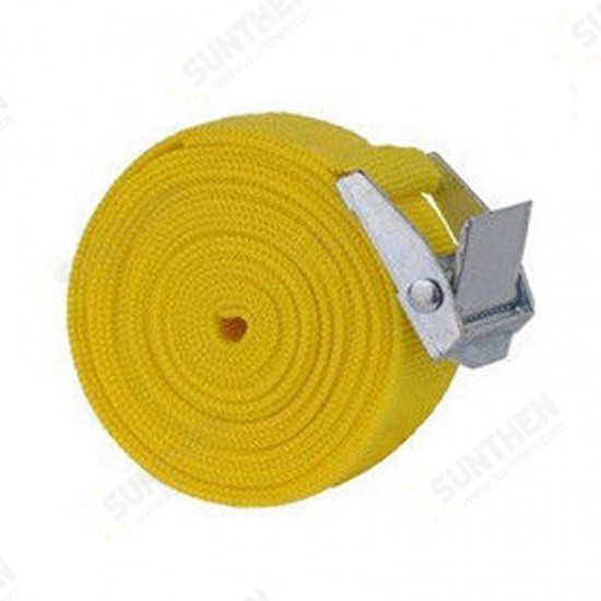 2M Car Tension Rope Tie Down Strap Travel Baggage Belt Climbing Bag Belt With Alloy Buckle