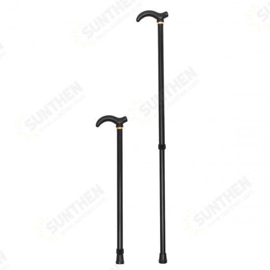 75-90CM Metal Walking Hiking Stick Travel Folding Cane Pole Compact Adjustable Alpenstock