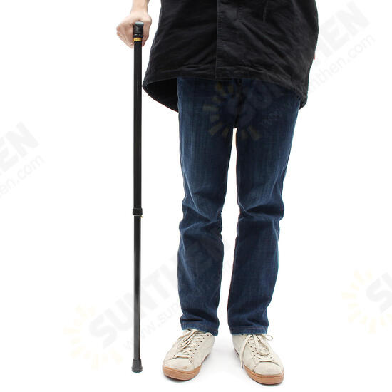 75-90CM Metal Walking Hiking Stick Travel Folding Cane Pole Compact Adjustable Alpenstock