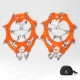 AUTO 12-teeth Ice Grip Stainless Steel Welding Chain Crampons Ice Cleats Non-slip Shoe Cover for Camping Climbing Snow Skiing