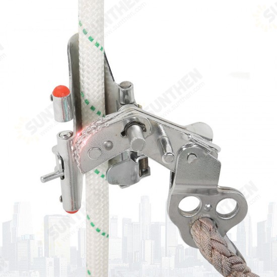 Aerial Work Safety Rope Self-locking Device Anti-dropping Climbing Mountain Quick Lock Rope Gear Grab Protect Installation Climbing Carabiner