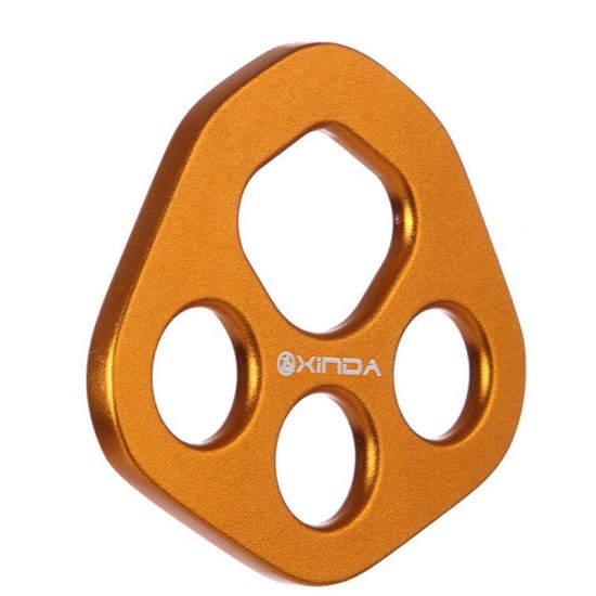 XD8609 Aluminum 30KN Climbing Rope Rigging Plate Split Rope Descender Plate 4-hole Force Plate Anchor Multipliers