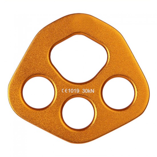 XD8609 Aluminum 30KN Climbing Rope Rigging Plate Split Rope Descender Plate 4-hole Force Plate Anchor Multipliers