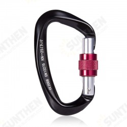 1Pc Aluminum D-Ring Carabiner 25KN Heavy Duty Climbing Hook Twist Lock Camping Climbing Travel