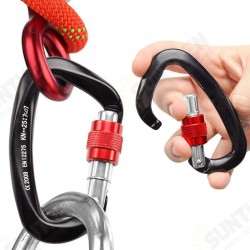 1Pc Aluminum D-Ring Carabiner 25KN Heavy Duty Climbing Hook Twist Lock Camping Climbing Travel