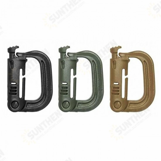 Max Load 90kg D-Ring Hook Mountaineering Buckle Key Chain Outdoor Climbing Carabiner Tactical Tool