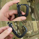 Max Load 90kg D-Ring Hook Mountaineering Buckle Key Chain Outdoor Climbing Carabiner Tactical Tool