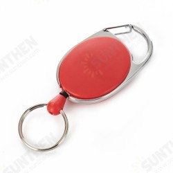 Outdoor EDC Metal Keychain Ring Multifunction Retractable Anti-Lost Key Ring Buckle Pull Clip