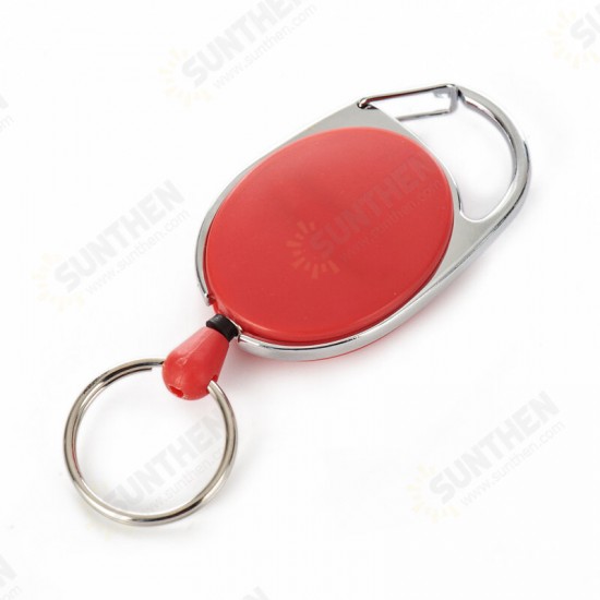 Outdoor EDC Metal Keychain Ring Multifunction Retractable Anti-Lost Key Ring Buckle Pull Clip