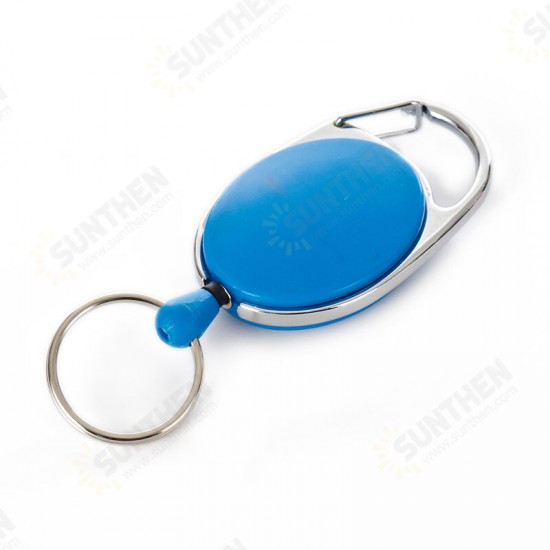 Outdoor EDC Metal Keychain Ring Multifunction Retractable Anti-Lost Key Ring Buckle Pull Clip