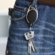 Outdoor EDC Metal Keychain Ring Multifunction Retractable Anti-Lost Key Ring Buckle Pull Clip