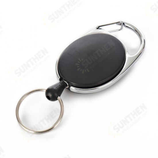 Outdoor EDC Metal Keychain Ring Multifunction Retractable Anti-Lost Key Ring Buckle Pull Clip