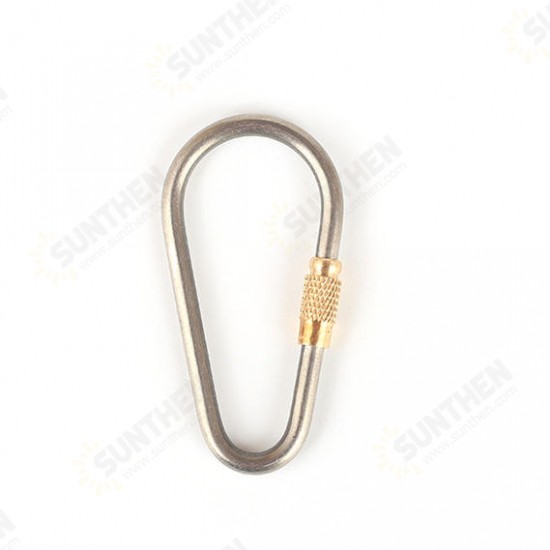 Titanium Key Chain Carabiner Screw Lock Bottle Hook Buckle Hanging Padlock Key Chain Camping Hiking