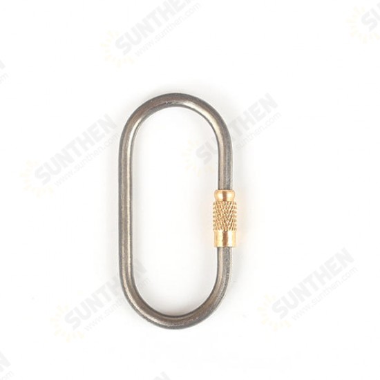 Titanium Key Chain Carabiner Screw Lock Bottle Hook Buckle Hanging Padlock Key Chain Camping Hiking