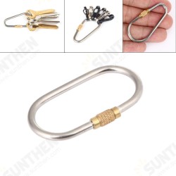 Titanium Key Chain Carabiner Screw Lock Bottle Hook Buckle Hanging Padlock Key Chain Camping Hiking Titanium Key Chain Carabiner Screw Lock Bottle Hook Buckle Hanging Padlock Key Chain Camping Hiking
