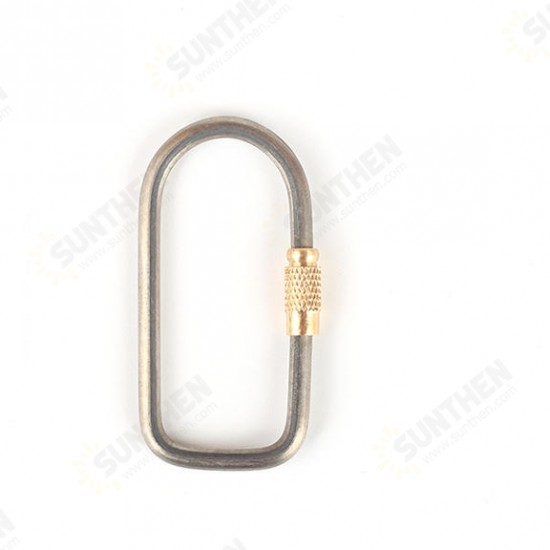 Titanium Key Chain Carabiner Screw Lock Bottle Hook Buckle Hanging Padlock Key Chain Camping Hiking