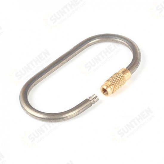 Titanium Key Chain Carabiner Screw Lock Bottle Hook Buckle Hanging Padlock Key Chain Camping Hiking