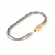 Titanium Key Chain Carabiner Screw Lock Bottle Hook Buckle Hanging Padlock Key Chain Camping Hiking