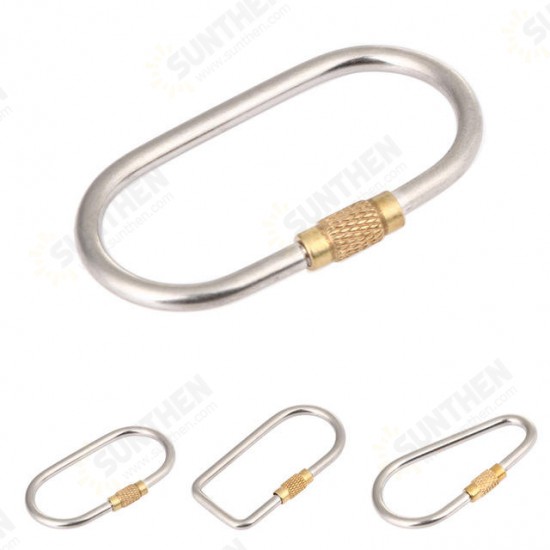 Titanium Key Chain Carabiner Screw Lock Bottle Hook Buckle Hanging Padlock Key Chain Camping Hiking