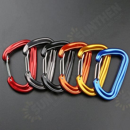 16KN Aluminum Carabiner Climbing Keychain Outdoor Snap Clip Lock Buckle