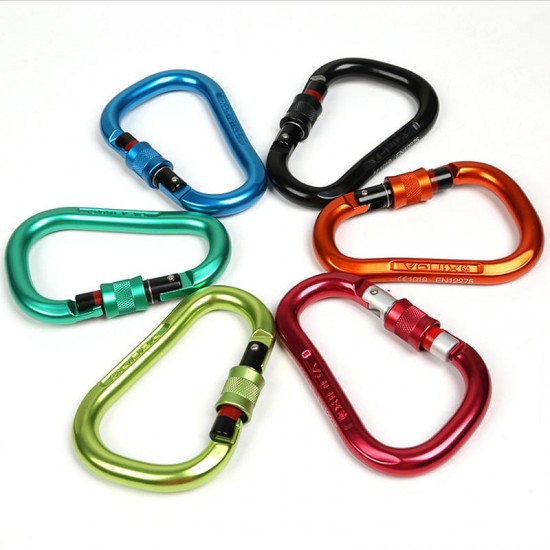 Q9703 Outdoor Quick-hanging Downhill Safety Caving Thread Master Lock Pear-type HMS Climbing