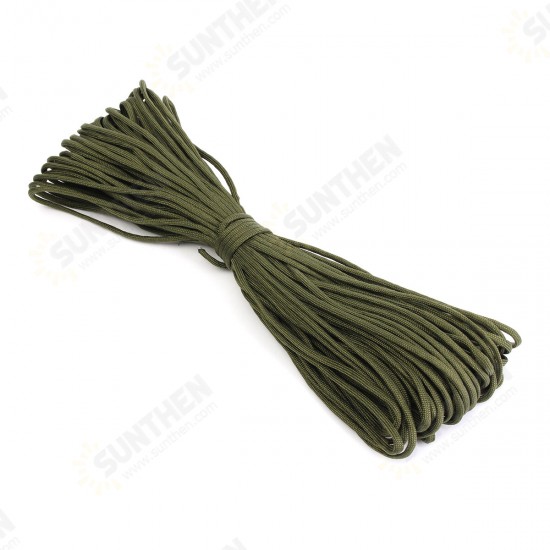 100FT/30M 550lb Paracord Parachute Lanyard 7 Strand Core Emergency Army Green Rope