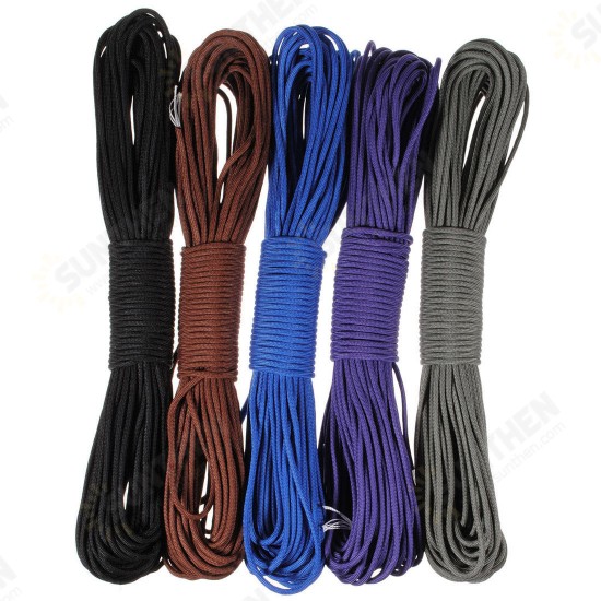 30.5M/100FT 550lb Nylon Paracord 7 Strand Core Parachute String Rope Camping Emergency Survival