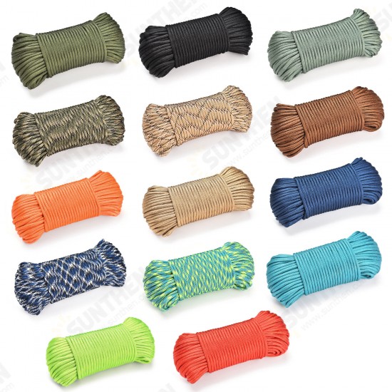 31M/Roll Multifunctional 10 Strand Cores Paracord Dia.4mm Outdoor Camping Hiking Climbing Survival Parachute Cord Lanyard Tent Rope Clothesline