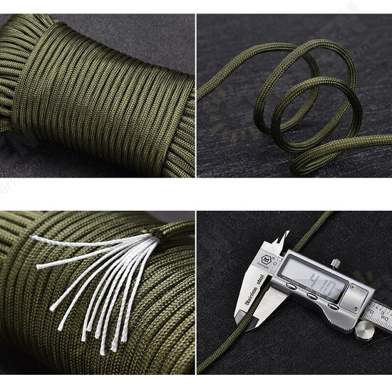 31M/Roll Multifunctional 10 Strand Cores Paracord Dia.4mm Outdoor Camping Hiking Climbing Survival Parachute Cord Lanyard Tent Rope Clothesline