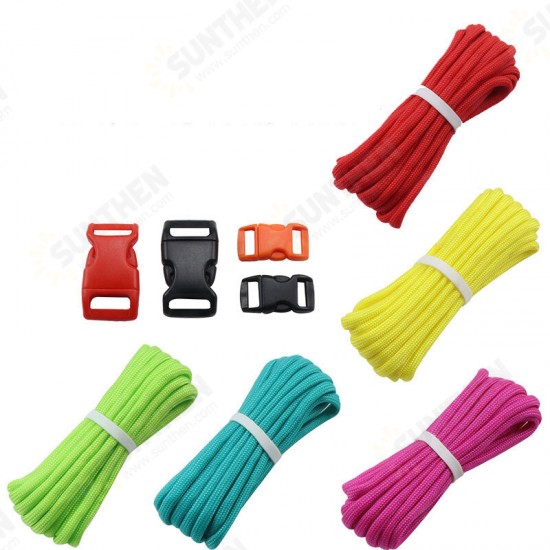 5Pcs/Set Outdoor EDC DIY Paracord Parachute Rope Cord Lanyard Survival Bracelet Knit Weaving Toos Kit With Buckle