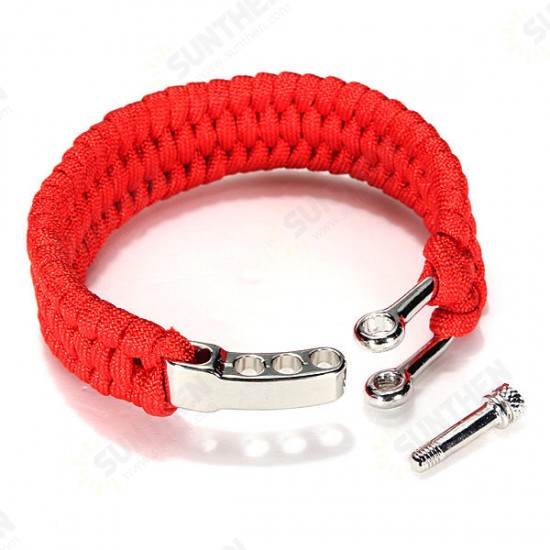 7 Strands ParaCord Bracelet String Cord Hand Ring With Quick Release Shackle Buckle For Survival