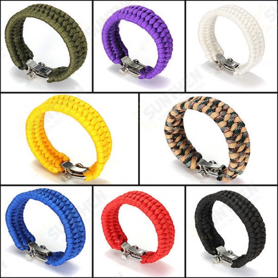 7 Strands ParaCord Bracelet String Cord Hand Ring With Quick Release Shackle Buckle For Survival