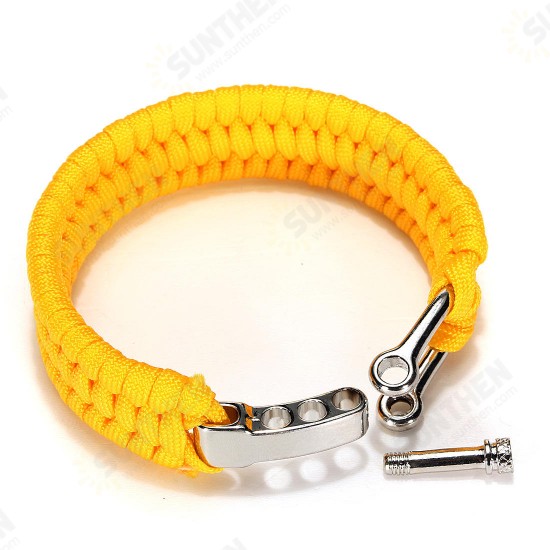 7 Strands ParaCord Bracelet String Cord Hand Ring With Quick Release Shackle Buckle For Survival