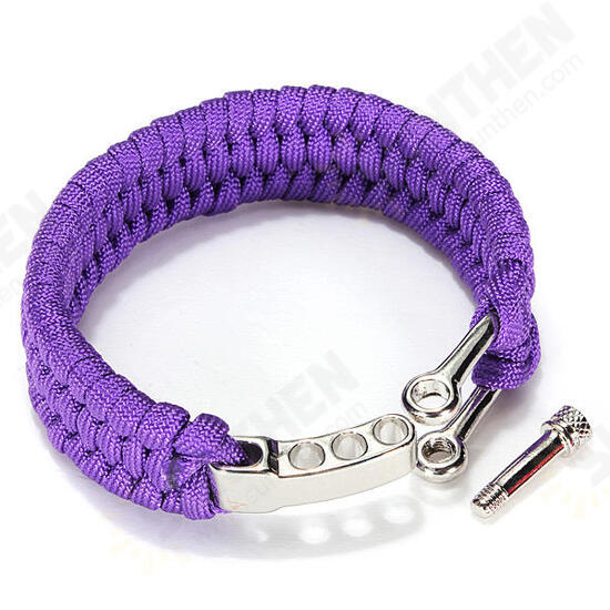 7 Strands ParaCord Bracelet String Cord Hand Ring With Quick Release Shackle Buckle For Survival