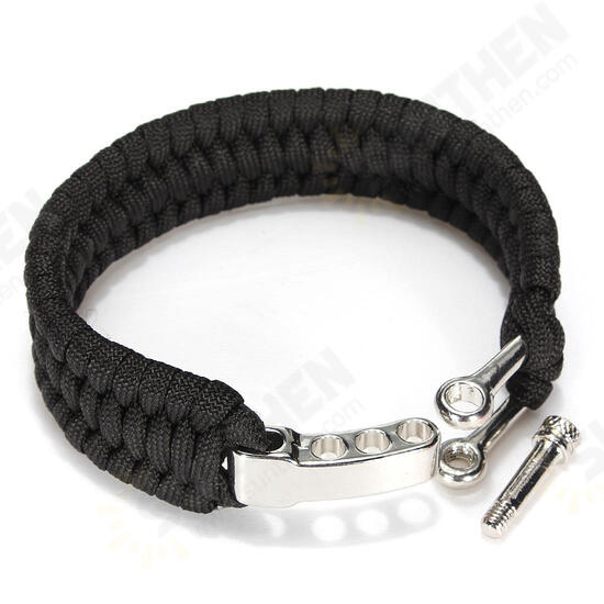 7 Strands ParaCord Bracelet String Cord Hand Ring With Quick Release Shackle Buckle For Survival