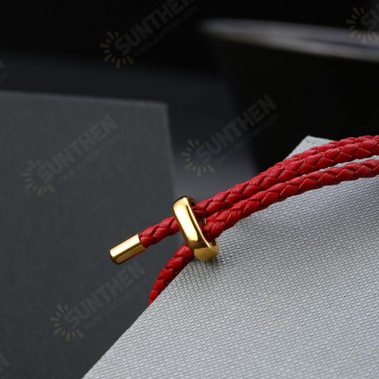 25/44cm Genuine Leather Bracelet 316 Steel Buckle Hand Strap Wristband for Men Women