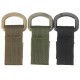 Military Tactical Carabiner Nylon Strap Buckle Hook Belt Hanging Keychain D-shaped Ring Molle System