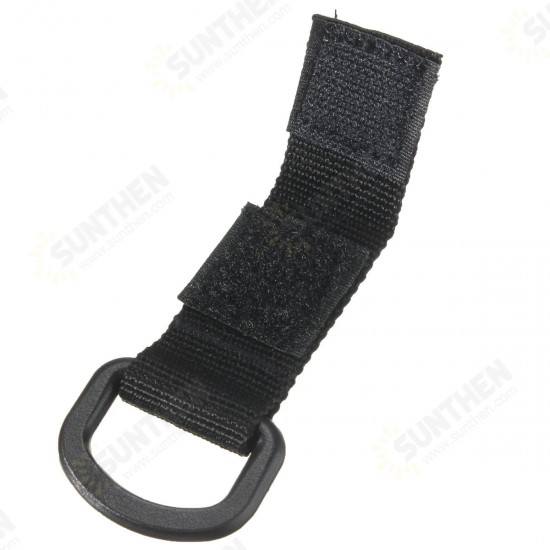 Military Tactical Carabiner Nylon Strap Buckle Hook Belt Hanging Keychain D-shaped Ring Molle System