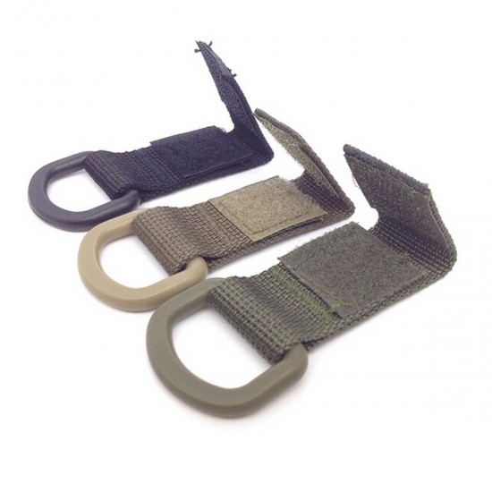 Military Tactical Carabiner Nylon Strap Buckle Hook Belt Hanging Keychain D-shaped Ring Molle System