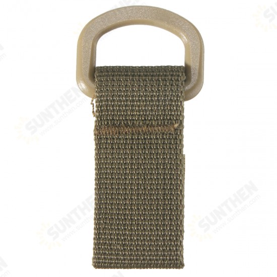 Military Tactical Carabiner Nylon Strap Buckle Hook Belt Hanging Keychain D-shaped Ring Molle System