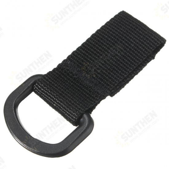 Military Tactical Carabiner Nylon Strap Buckle Hook Belt Hanging Keychain D-shaped Ring Molle System