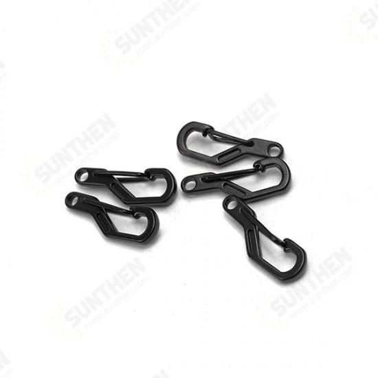 EDC Buckle Carabiner D-shaped Quick Release Hook Clip Key Chain Camping Hiking