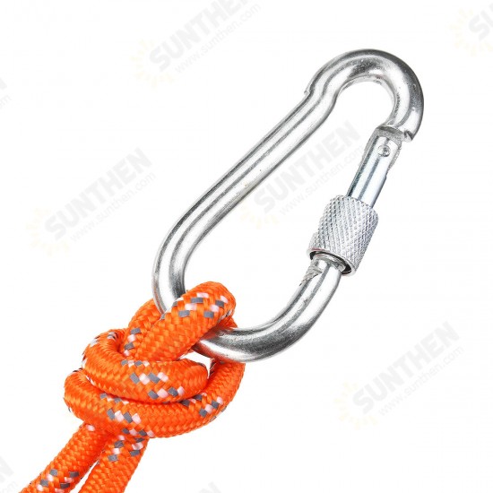 Outdoor Climbing Rope 8MM Diameter, 10M(32ft) Escape Rope With Hook Fire Rescue Parachute Rope Climbing Equipment