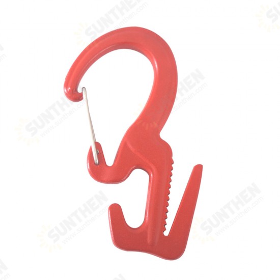 Outdoor Hiking Climbing Durable 9-Shaped 25KG Bearing Carabiner with 2M Rope-Black/Red/Gold