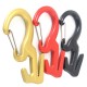 Outdoor Hiking Climbing Durable 9-Shaped 25KG Bearing Carabiner with 2M Rope-Black/Red/Gold