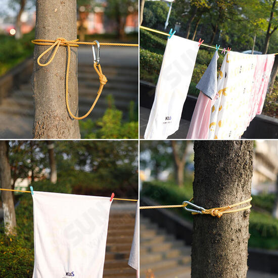 Portable No-Punching Clothesline Outdoor Camping Traveling Non-slip Hanging Rope