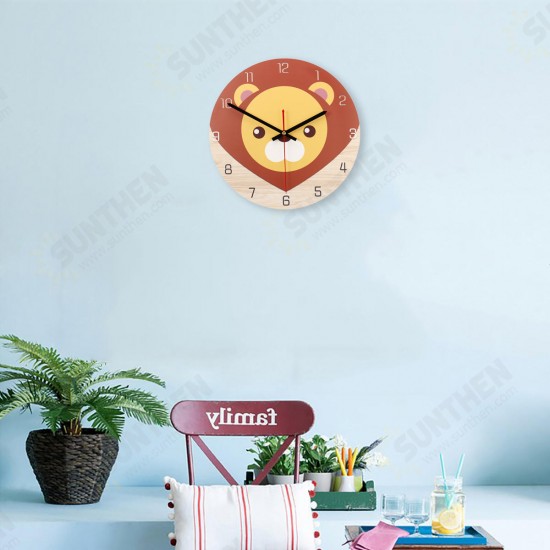 28cm Animal Mute Round Wall Clock Modern Home Living Room Kitchen Watch Decor