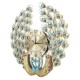 3D Crystal Luxury Peacock Clock Creative Modern Art Decorative Clock Mute Wall Quartz Clock