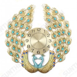 3D Crystal Luxury Peacock Clock Creative Modern Art Decorative Clock Mute Wall Quartz Clock 3D Crystal Luxury Peacock Clock Creative Modern Art Decorative Clock Mute Wall Quartz Clock